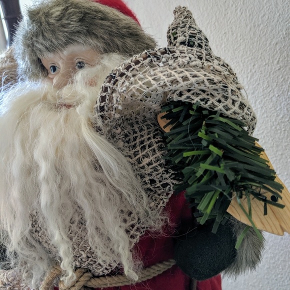 Santa clause doll on stand 16.5 in tall - Picture 4 of 8